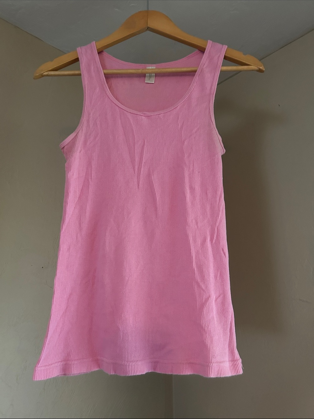 J. Crew Pink Ribbed Scoop Neck Tank